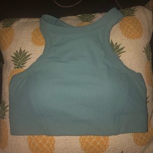 Ribbed Nulu High Neck Yoga Bra